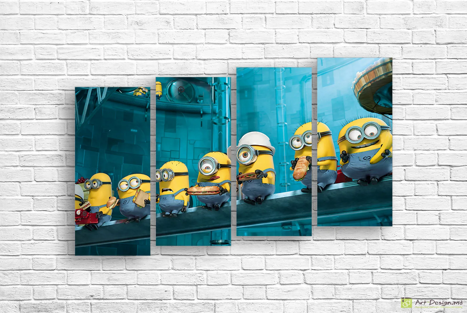 🌼 Tablou modular „Minionii la fabrică”