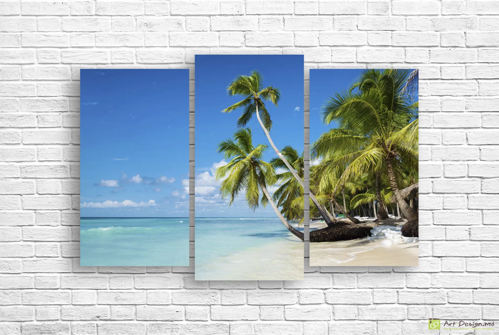 🌴 Модульная картина «Пальмы над бирюзовым морем»