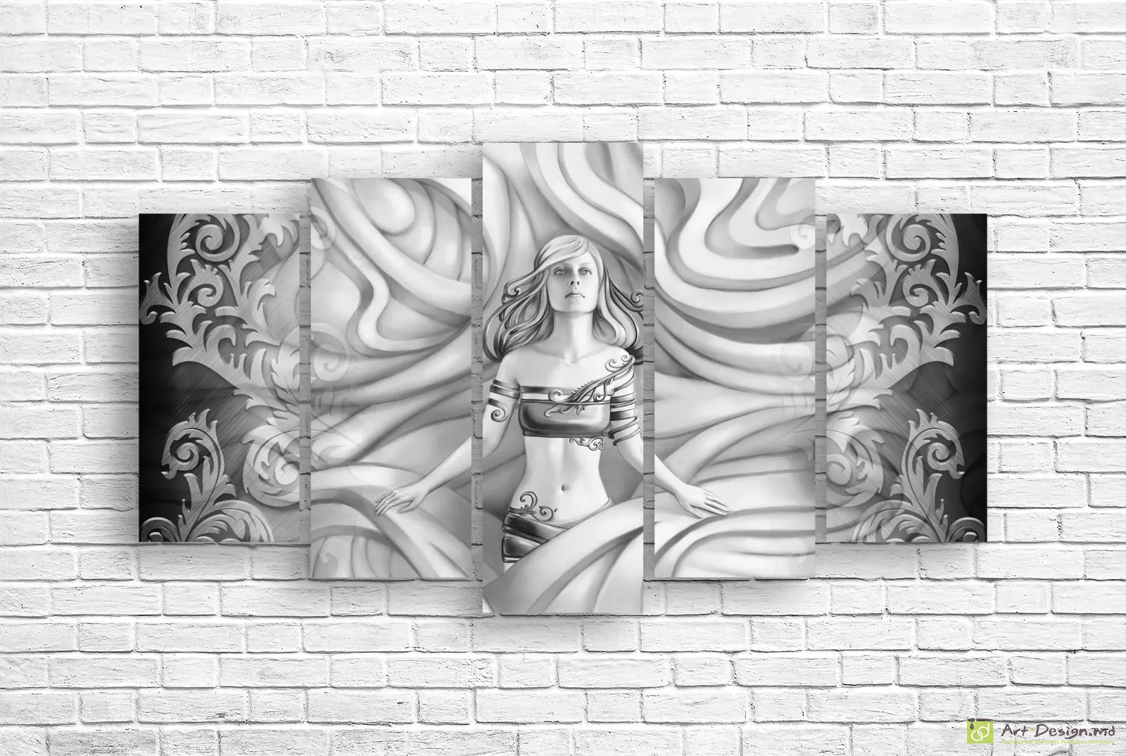 ✨ Tablou modular Domnita antica in stil grafic