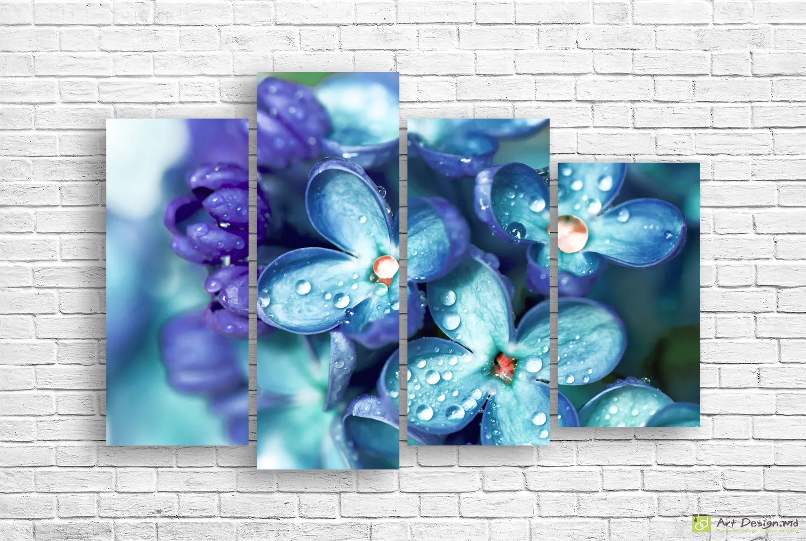 🌸 Модульная картина: Сирень в каплях росы