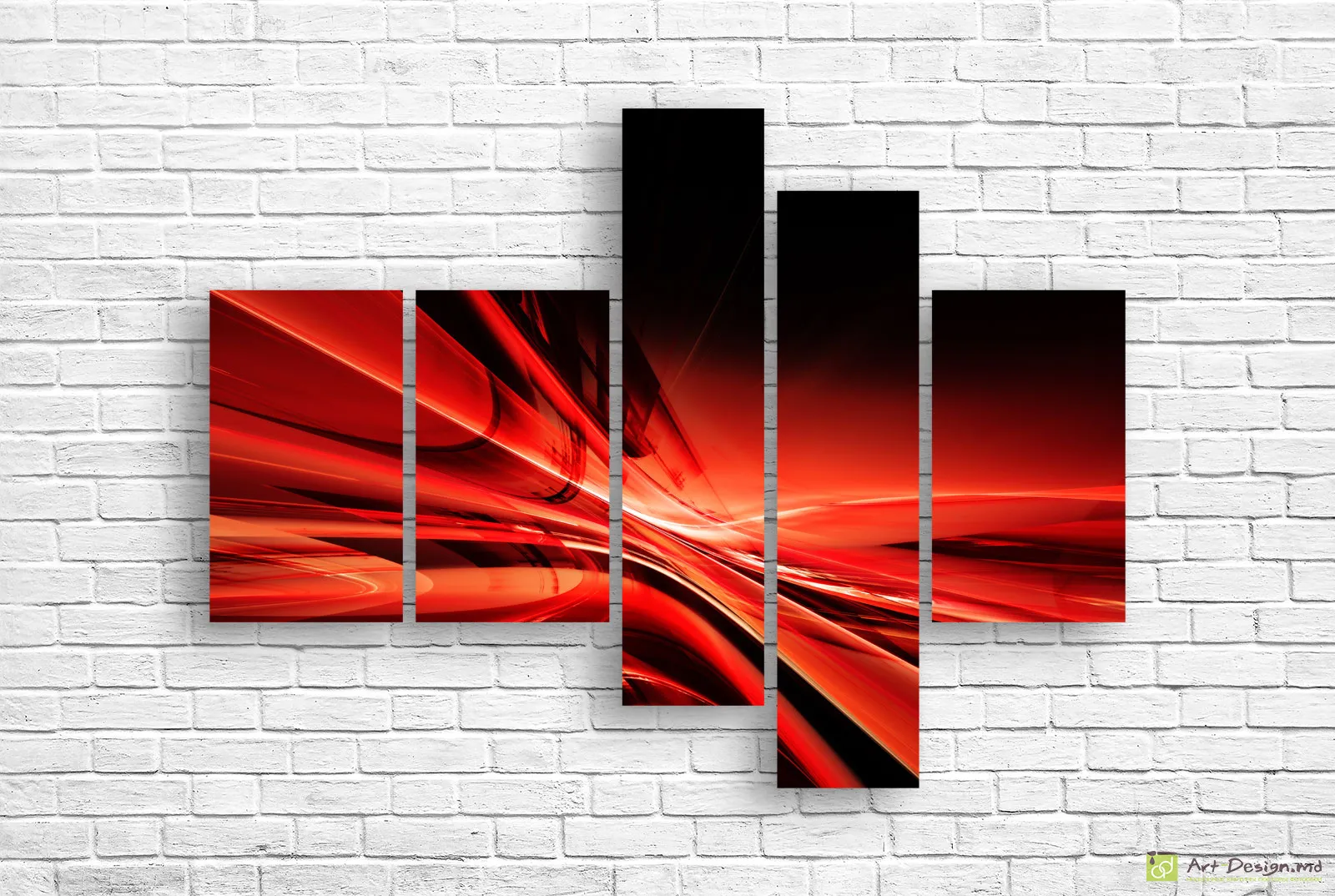🔥 Модульная картина «Красный импульс»
