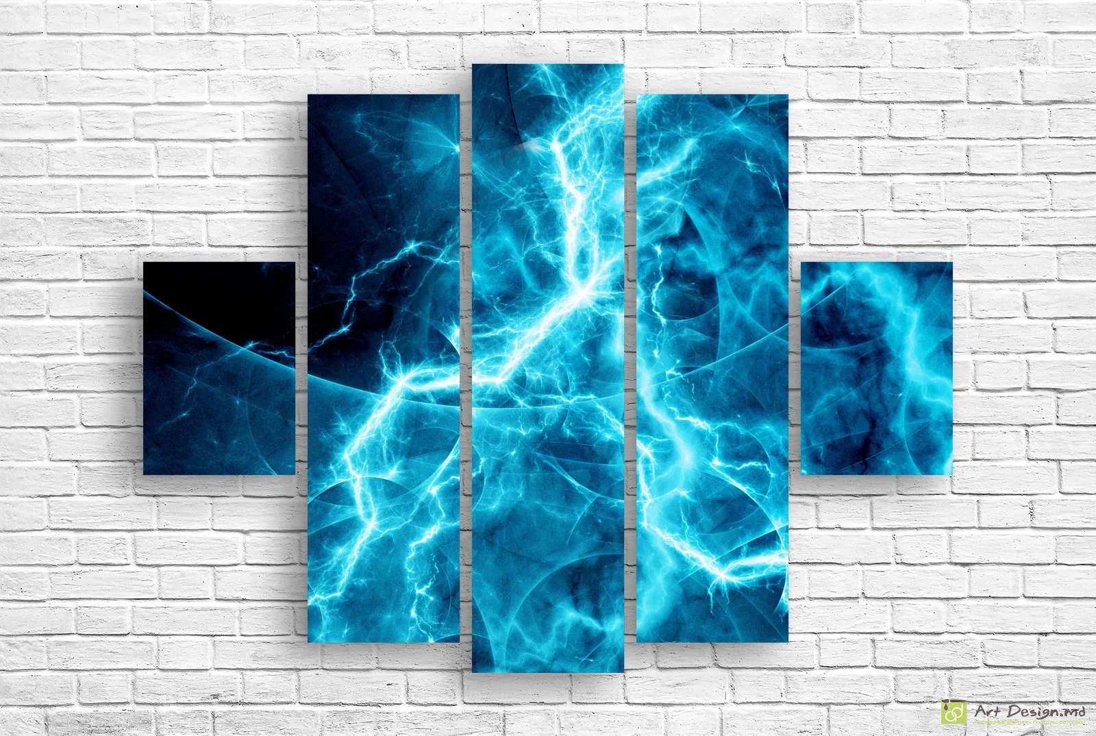 ⚡ Модульная картина «Холодный электрический импульс»