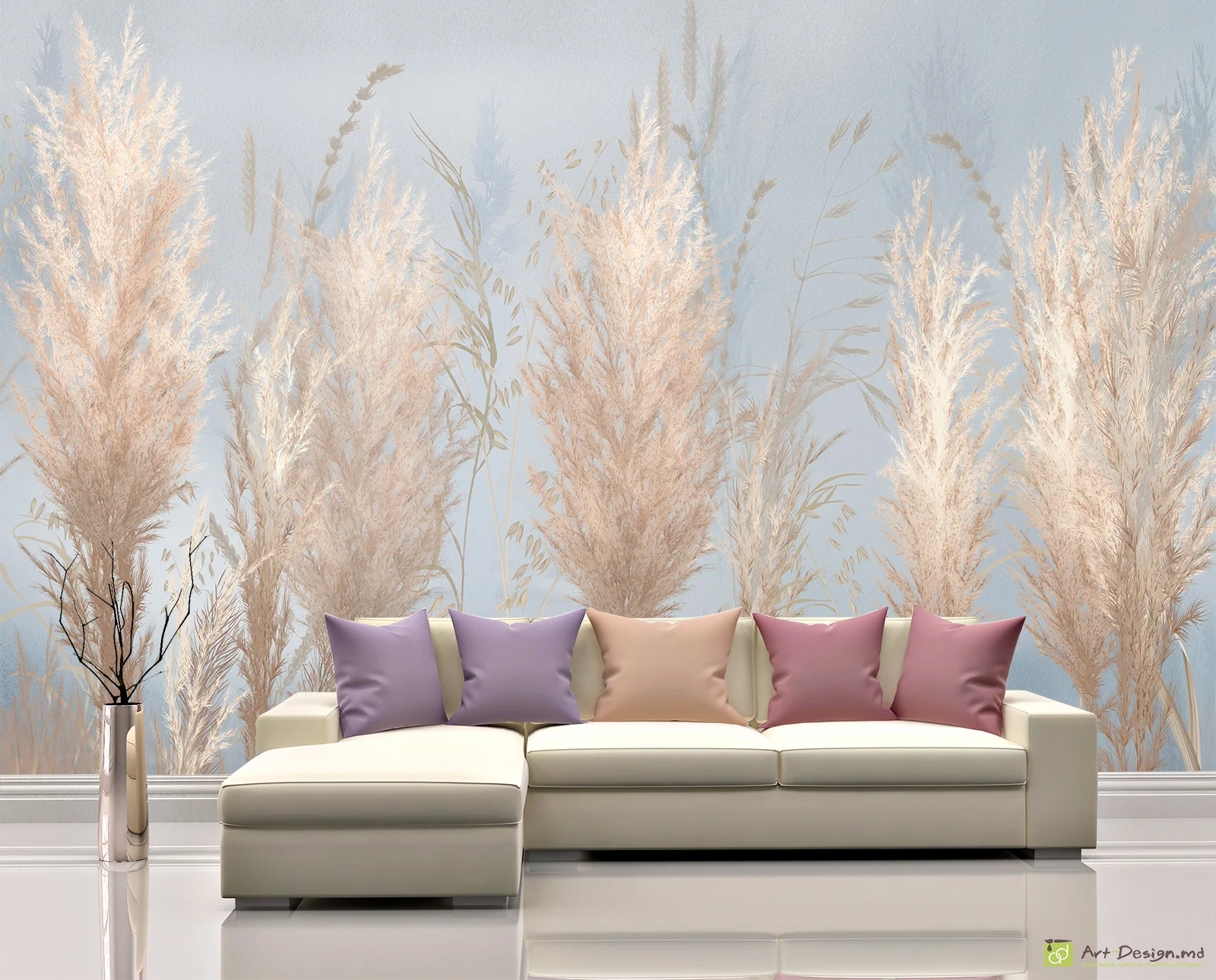 Fototapet iarba aurie