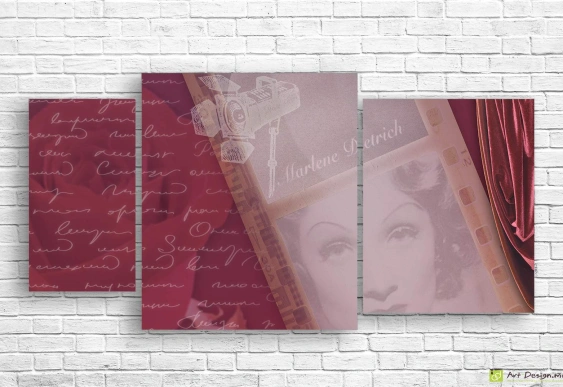 Tablou Multicanvas -Marlene Dietrich