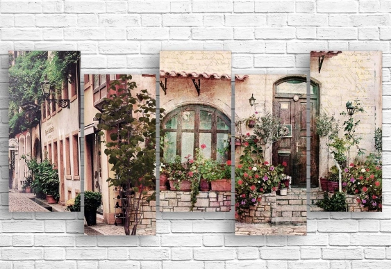 Tablou modular Provence străzi romantice