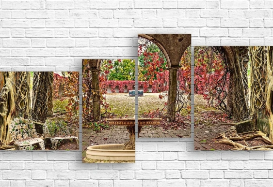 Grădina visurilor de toamnă, tablou multicanvas