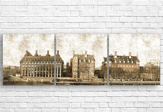 Модульная картина - Старый и зеленый город