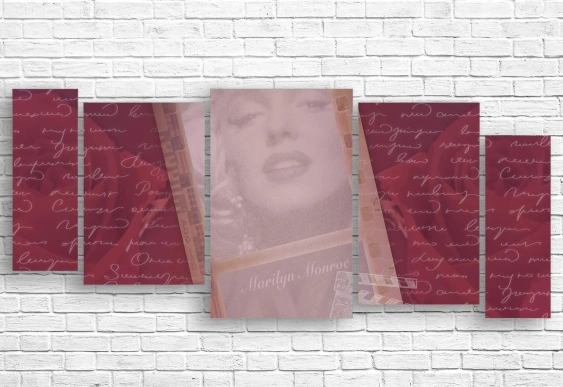 Tablou Multicanvas -Actrița Marilyn Monroe