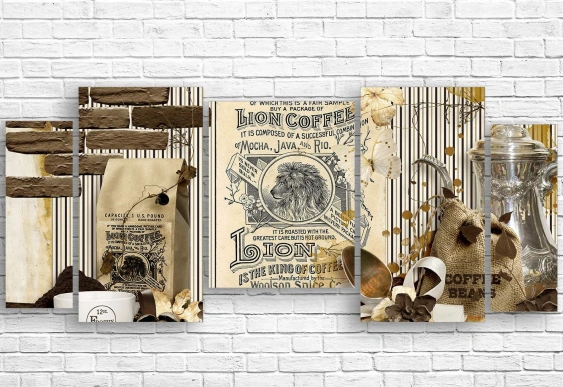 Модульная картина - Лаванда и клетка