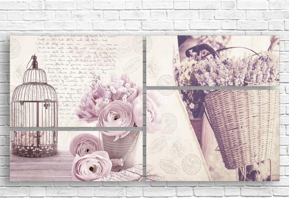 Модульная картина - Ароматная лаванда