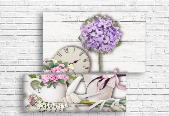 Модульная картина - Красные маки на старинном фоне