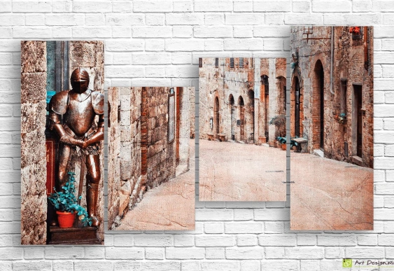 Tablou multicanvas - Casele stravechi in flori