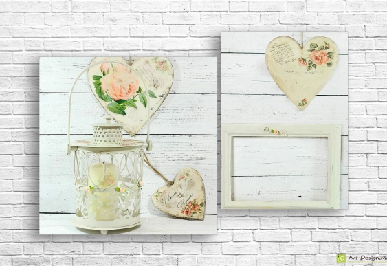 Модульная картина - Книга, Винтаж и Цветы