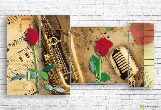 Tablou multicanvas - Parisul si liliacul