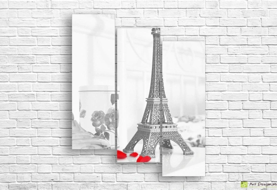 Imagine modulară - Galben pe alb-negru