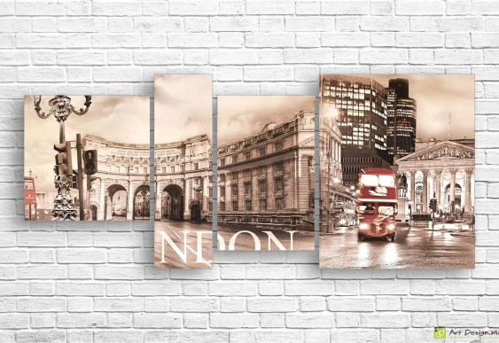 Tablou Multicanvas -Vechea Londra