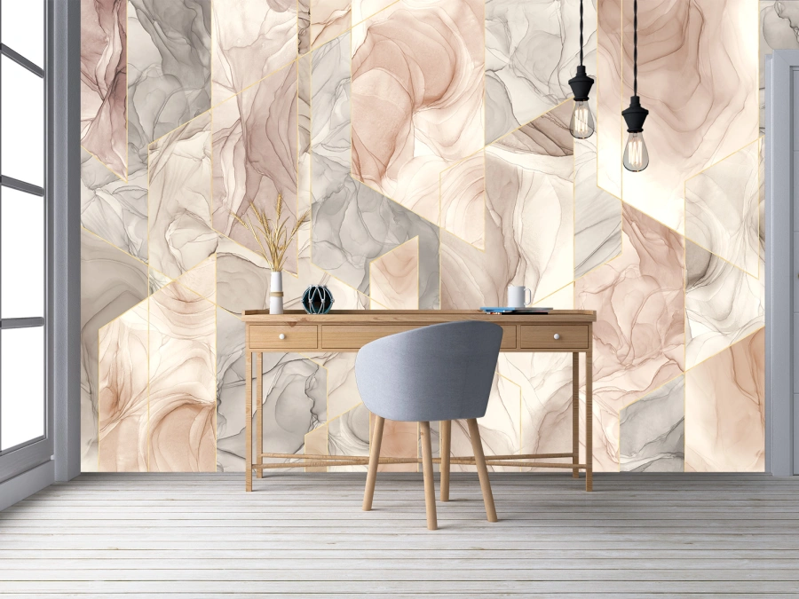 Fototapet geometric marocan în tonuri pastelate