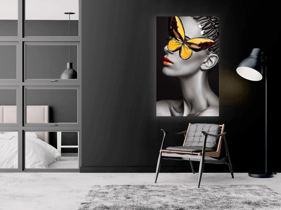 Fluturele în lumea femeii, Poster pe pânzâ