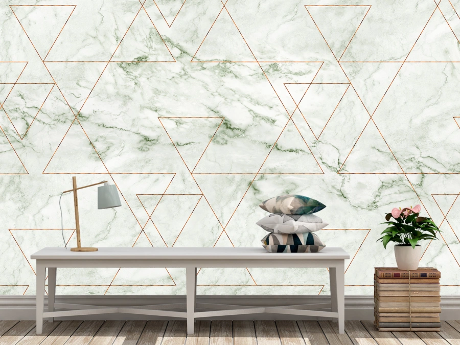 Имитация мрамора в зеленых оттенках, Фотообои