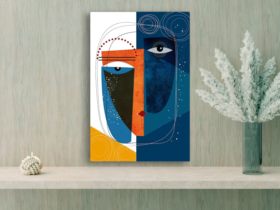 Современная геометрия, Картина на холсте