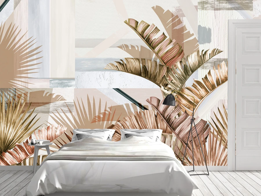 Fototapet „Frunze tropicale în stil modern”