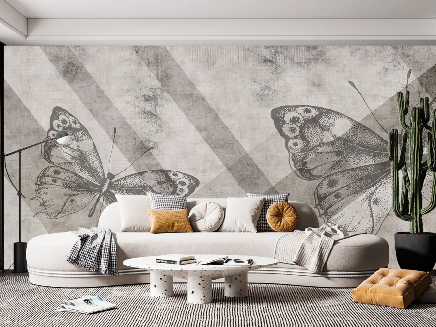Фотообои Графичные бабочки