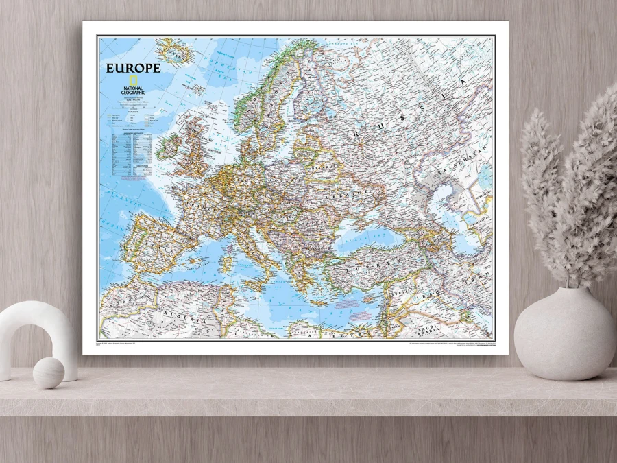 Карта Европы (National Geografic)