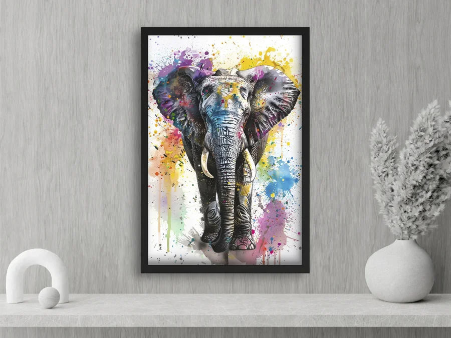 🐘 Картина в раме Акварельный слон