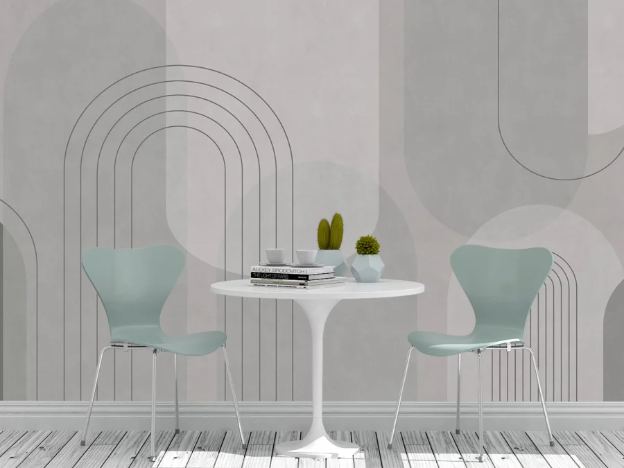 🪑 Фотообои с дугами для кухни, минимализм и стиль