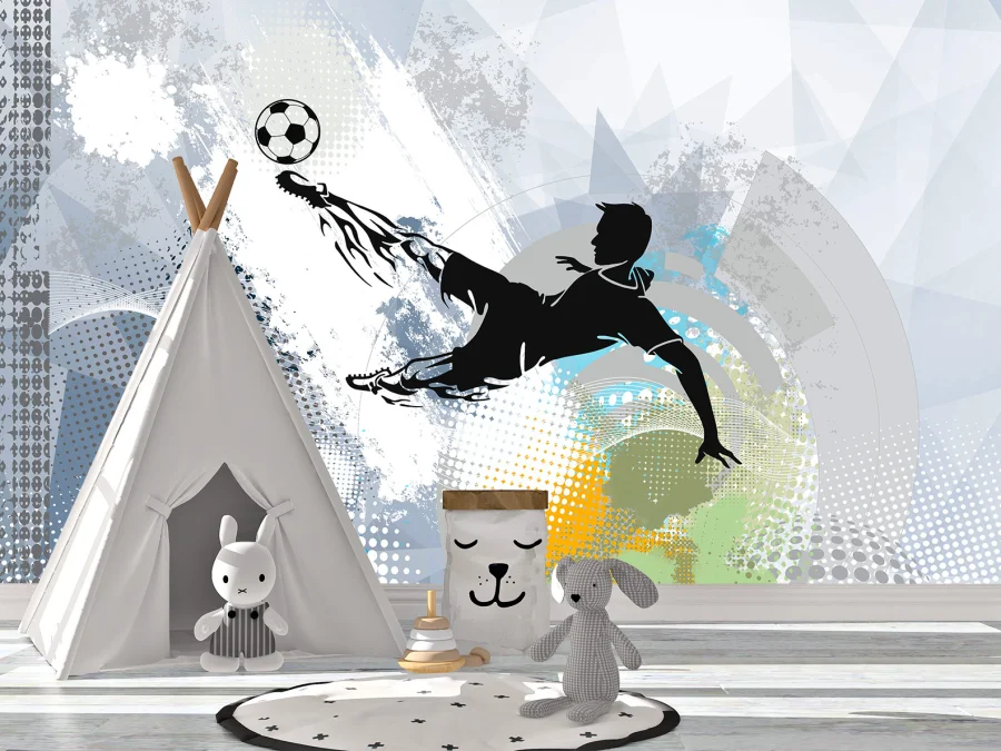 ⚽ Фотообои с футболистом, спорт-декор