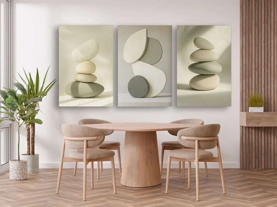 🌿 Tablou modular „Echilibru în piatră”