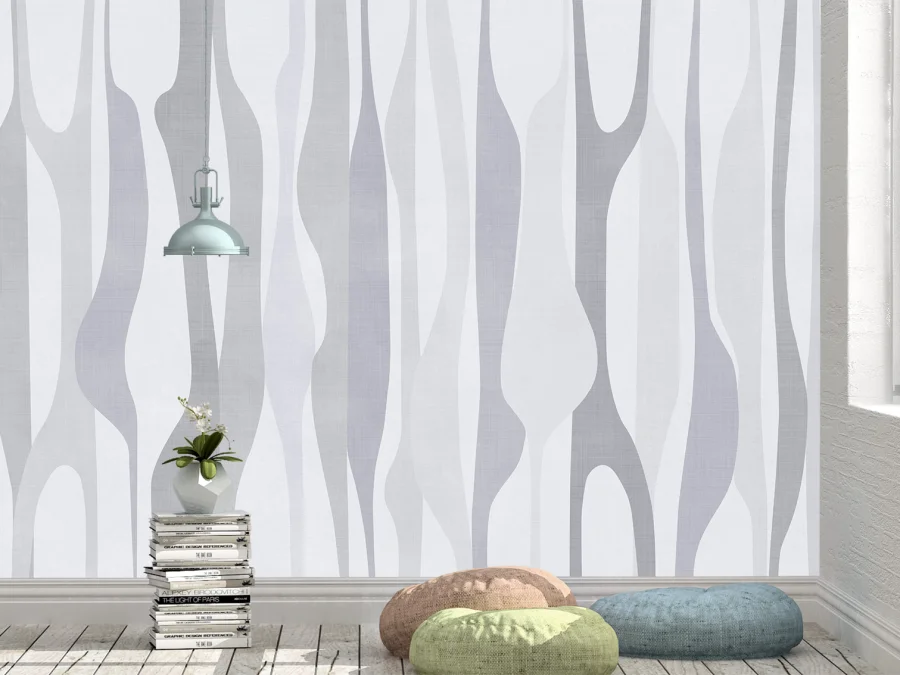 🌫 Фотообои с абстрактными волнами в серых тонах
