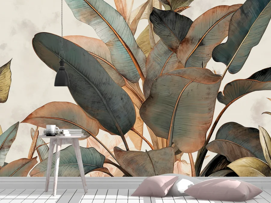 🌿 Фотообои тропические с крупными листьями