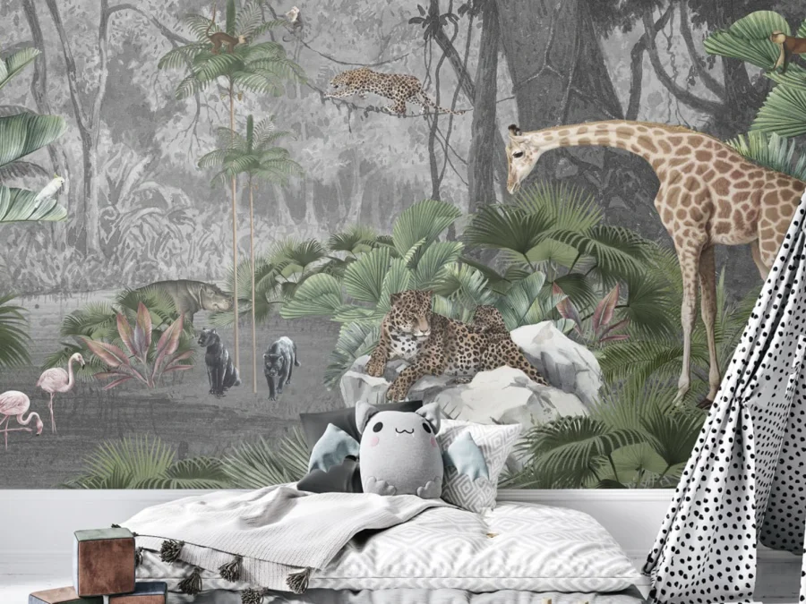 🌿 Обои для детей с животными джунглей и сафари