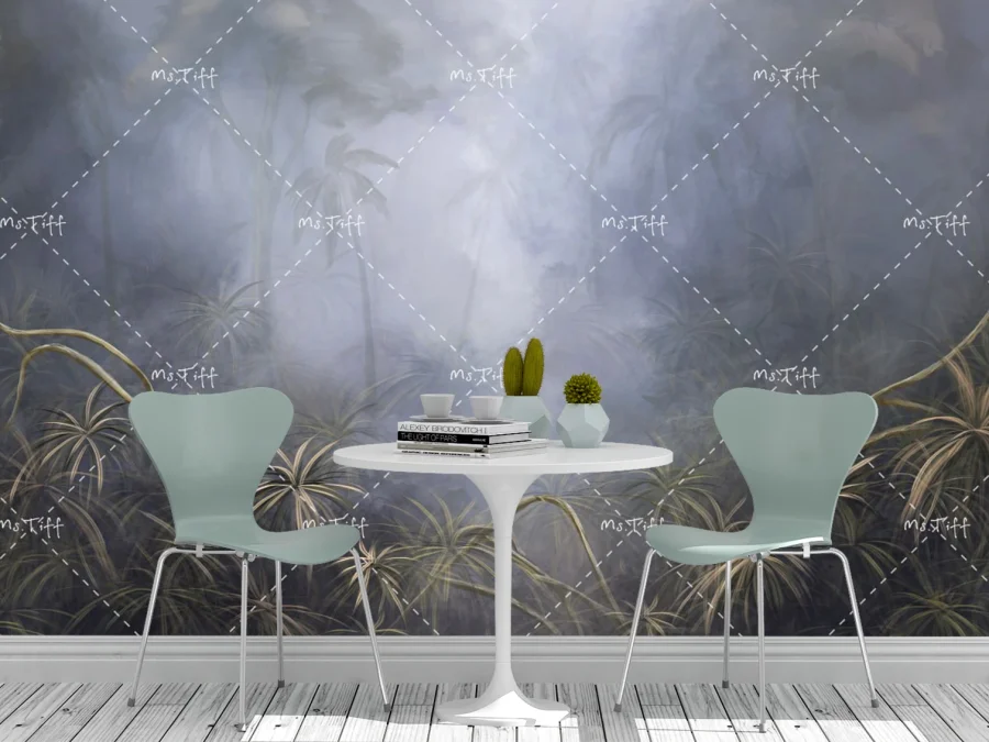 🌫️ Fototapet „Dimineață în ceață” – stil natural și rafinat
