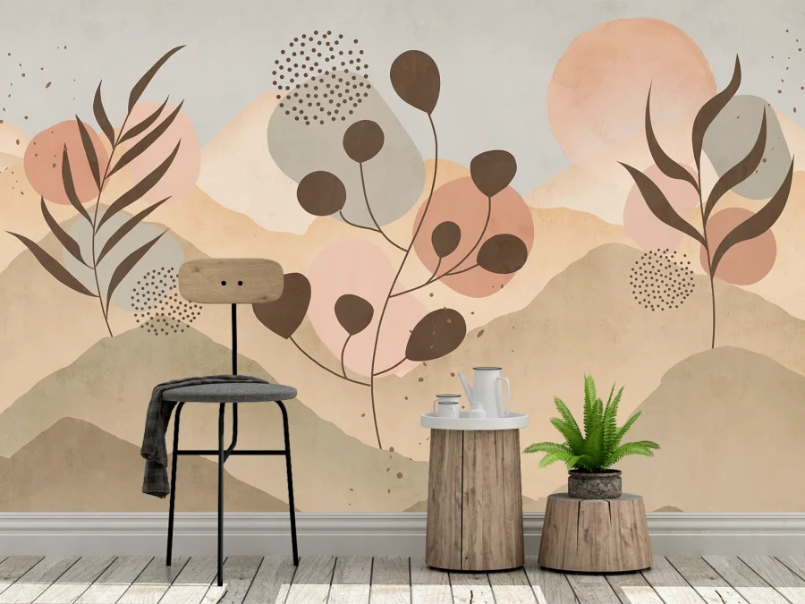 🌿 Fototapet „Natură abstractă” – design modern