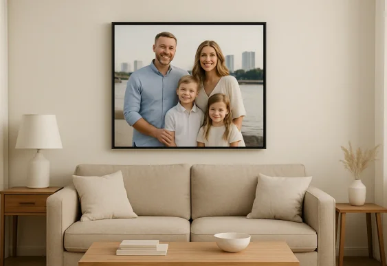 Печать фото на холсте с рамой для стильного интерьера