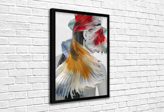 🐠 Картина «Морская грация» в чёрной раме