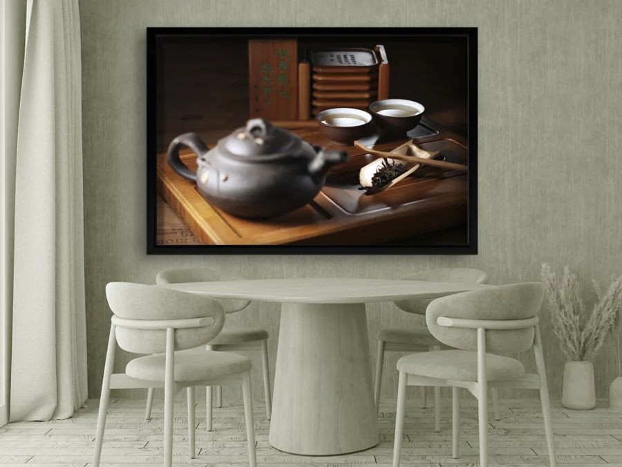 🍵 Poster Ceremonia ceaiului în ramă neagră
