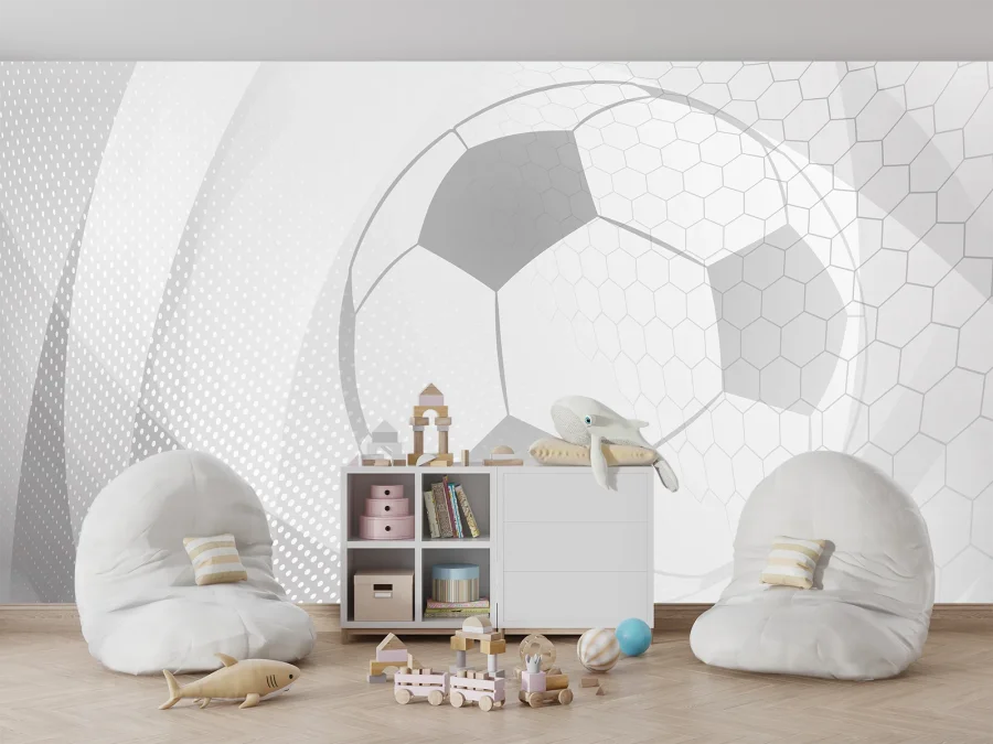 Фотообои с футбольным мячом для детской комнаты