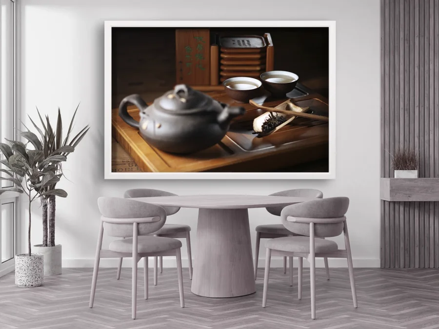 🍵 Poster Ceremonia ceaiului în ramă neagră