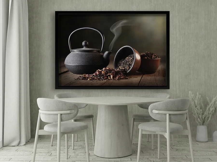 🍂 Tablou „Ritualul ceaiului” în ramă neagră