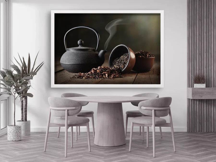 🍂 Tablou „Ritualul ceaiului” în ramă neagră