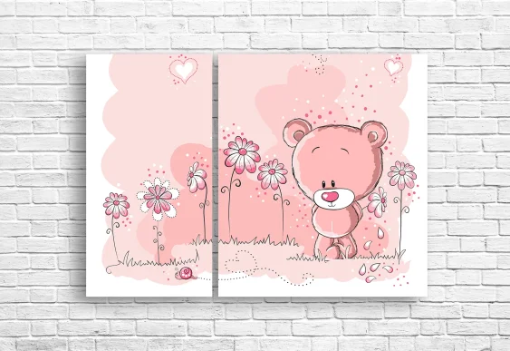 Модульная картина Котенок и Божья коровка