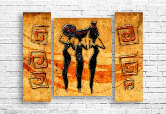 🖤 Tablou modular „Dans etnic în stil african”