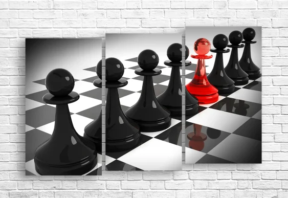 ♟️ Tablou modular „Strategie de șah”