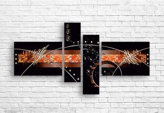 🖤 Tablou modular „Mișcare și formă”