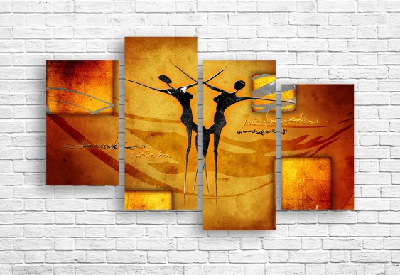 💃 Tablou modular Abstractie, motiv african