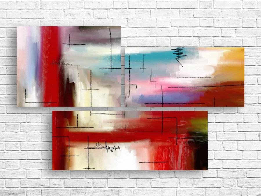 🟥 Модульная картина «Абстрактная композиция»