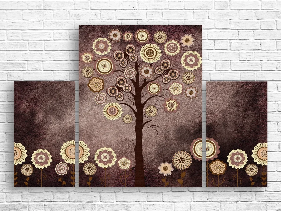🌳 Модульная картина «Декоративное дерево с узорами»